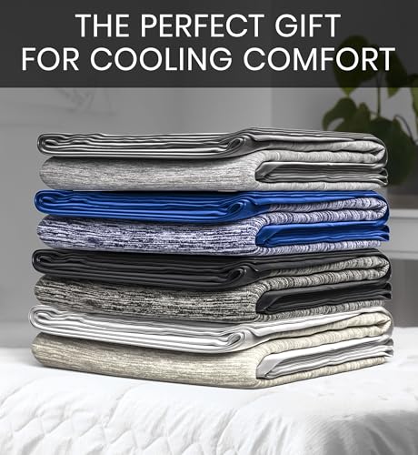 Everlasting Comfort Cooling Blanket - Dual-Sided Lightweight Summer Throw with Refreshing Fabric for Breathable Sleep - Soft and Comfortable Fibers (60x80)