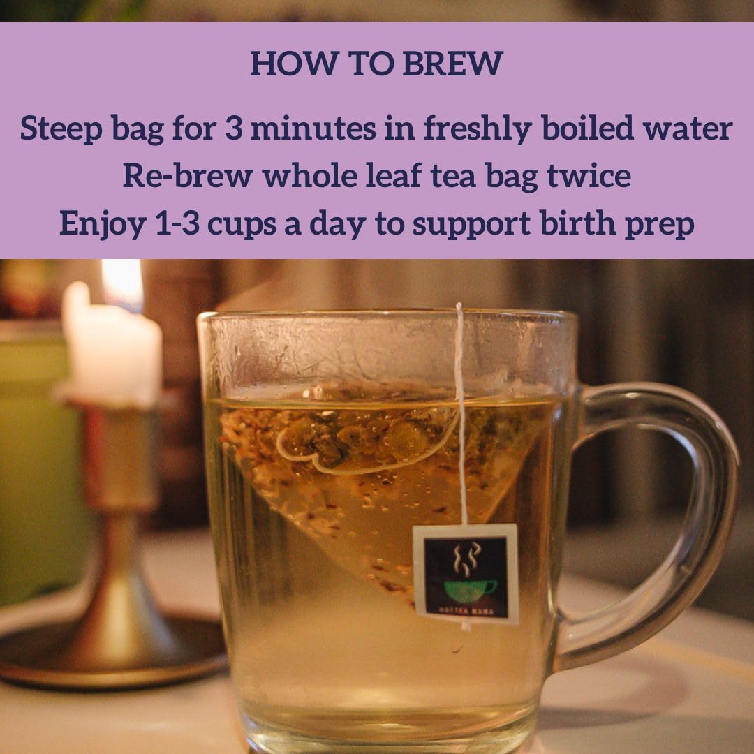 HOTTEA MAMA | Morning Rescue | Organic Lemon & Ginger Tea | Pregnancy Nausea Relief, Heart Burn, Digestion | Caffeine Free | 14 Whole Leaf Biodegradable Bags (28 Cups Of Tea)