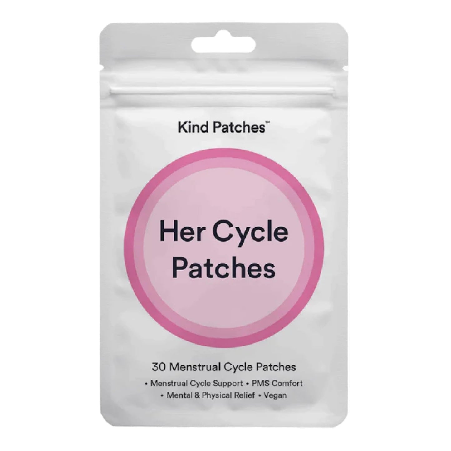 Kind Patches | Her Cycle Patches | 3 Step Period Relief Menstrual Cycle Support | PMS and Cramp Relief | 30 Vegan Patches