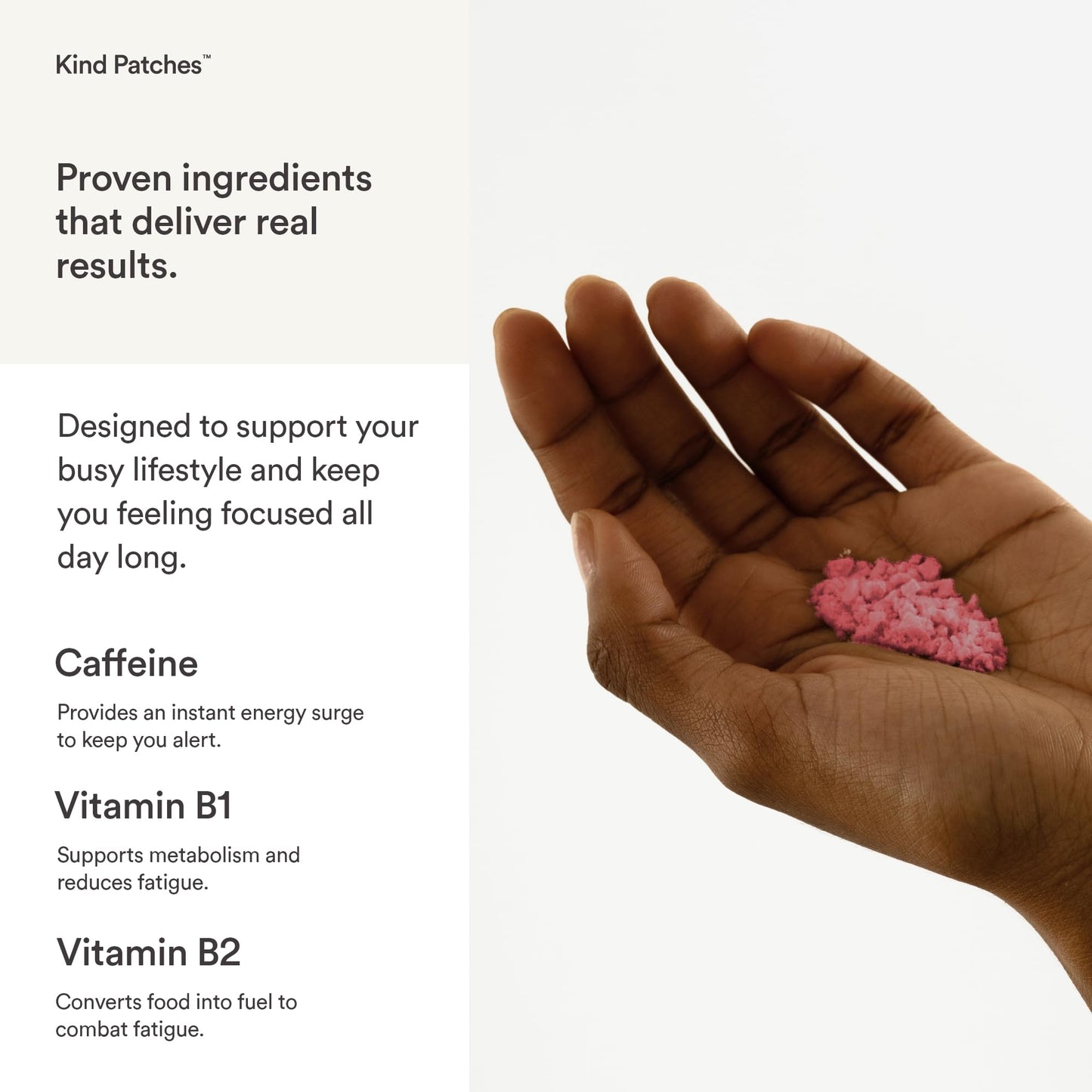 Kind Patches | Energy Patches - Extra Strong | Energy Boost Support | Botanical Plant-Based Formula with Caffeine, Red Ginseng & Vitamin B Complex | 30 Vegan Patches