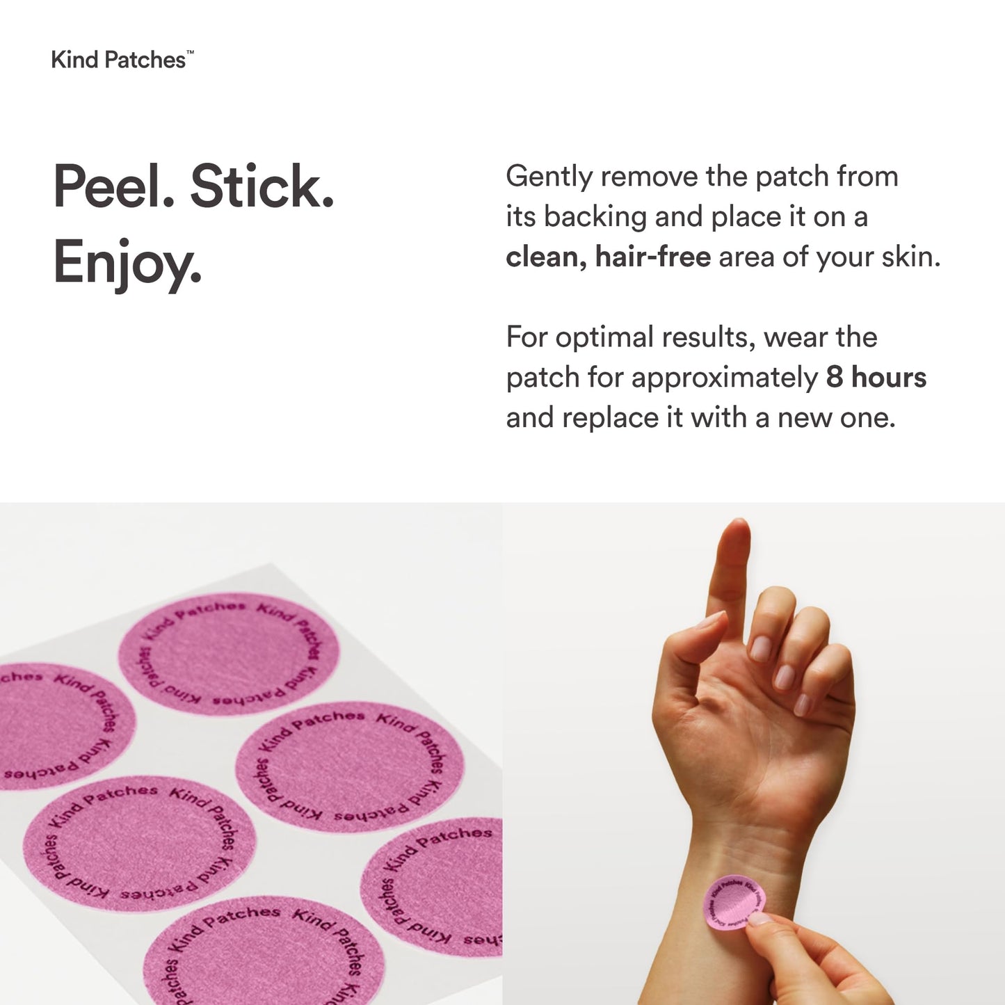Kind Patches | Her Cycle Patches | 3 Step Period Relief Menstrual Cycle Support | PMS and Cramp Relief | 30 Vegan Patches