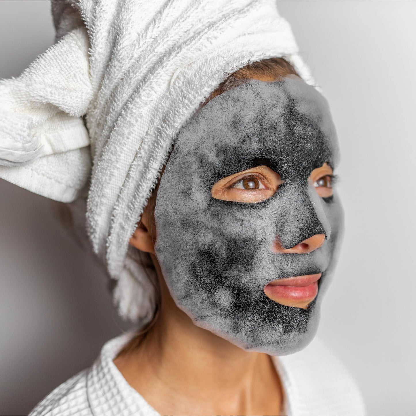 MASKOLOGY DETOXIFYING Professional Sheet Bubble Mask Pack of 1 | Charcoal Face Mask | Self-Foaming Face Sheet Mask Packs | 100% Plant Based | Bubble Sheet Mask |