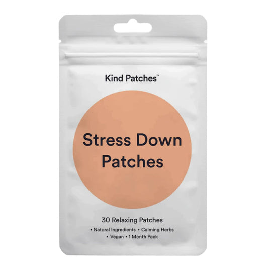 Kind Patches | Stress Down Patches | Stress & Anxiety Support | Botanical Plant-Based Formula with Calming Herbs, Green Tea, Vitamin B Complex & Ashwagandha | 30 Vegan Patches