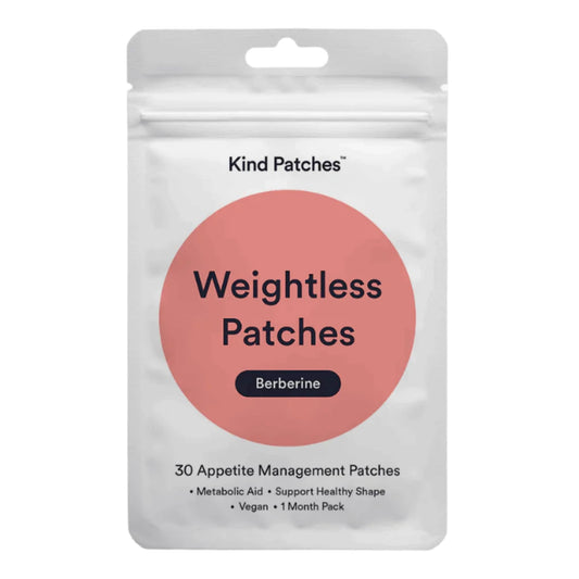 Kind Patches | Weightless Berberine Patches | Healthy Shape Support | Botanical Plant-Based Formula with Berberine, Chromium & Vitamin B Complex | 30 Vegan Patches
