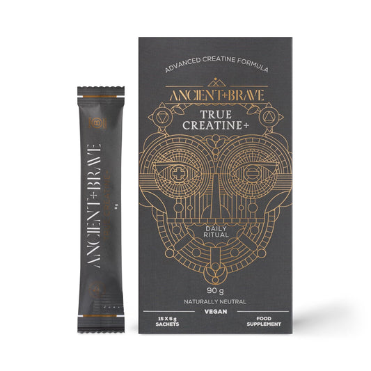 Ancient + Brave - Creatine+ 90g x15 Sachets - Premium Creatine Monohydrate Powder - 100% Micronized for Women - High Performance, Strength Building - Muscle Recovery, Cognition, Wellness